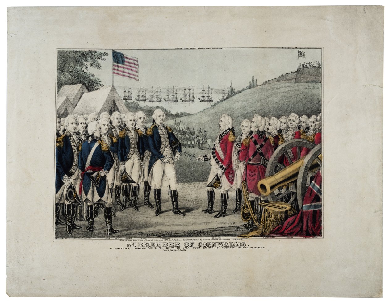 Rendición de Cornwallis, 1845 de James S. Baillie