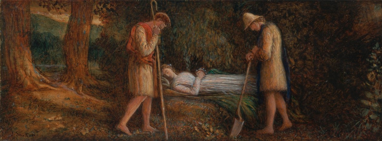 Imogen y los pastores, de Cimbelino, Acto IV, escena ii de James Smetham