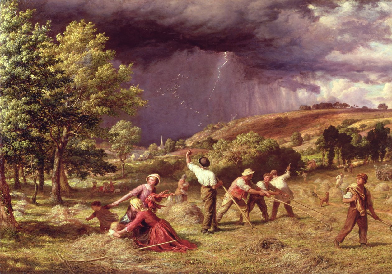 Una tormenta, 1859 de James Thomas Linnell