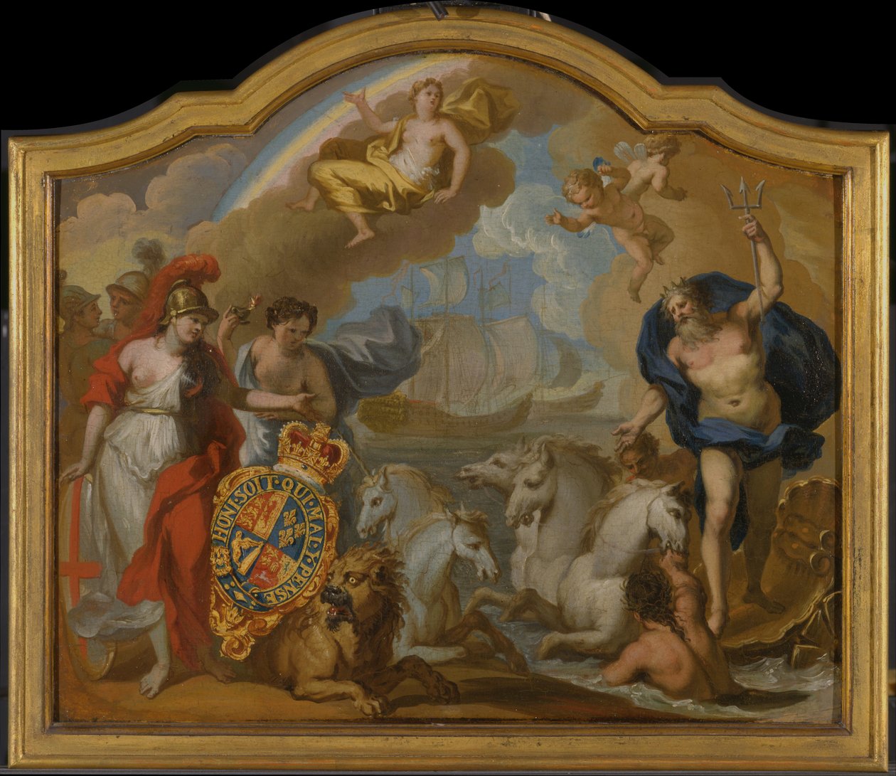 Alegoría del poder de Gran Bretaña por mar, diseño para un panel decorativo para la ceremonia de George I de James Thornhill