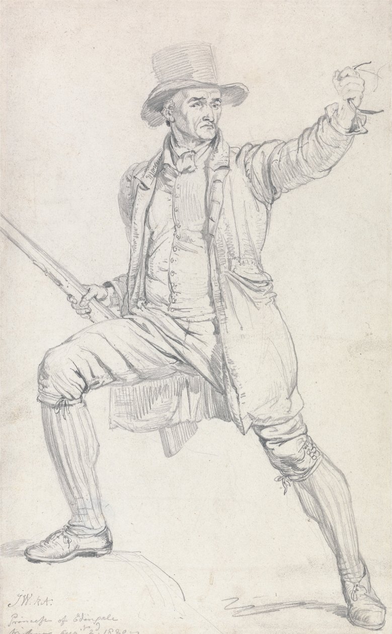Estudio para el Personaje Central en la Pintura de Ward El Ladrón de Ciervos de James Ward