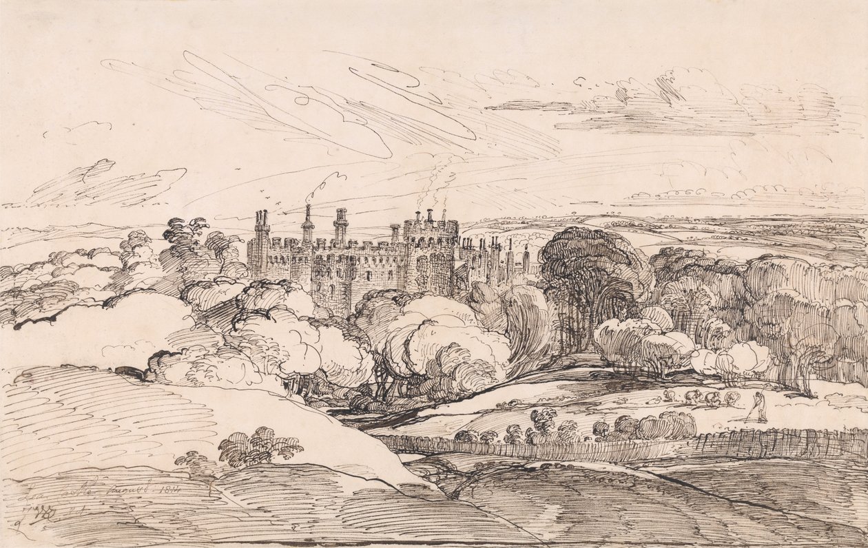 Castillo de Lea desde arriba del bosque de James Ward