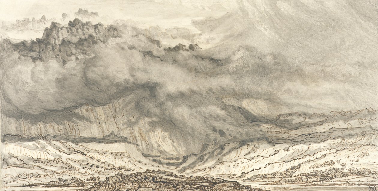 Snowdon, una tormenta aproximándose, 1853 de James Ward