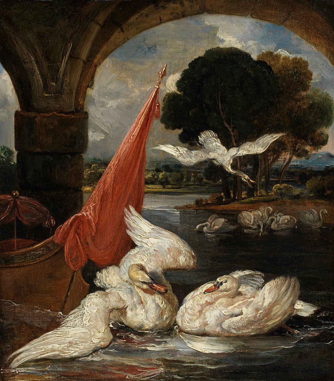 El descenso del cisne, ilustración para 