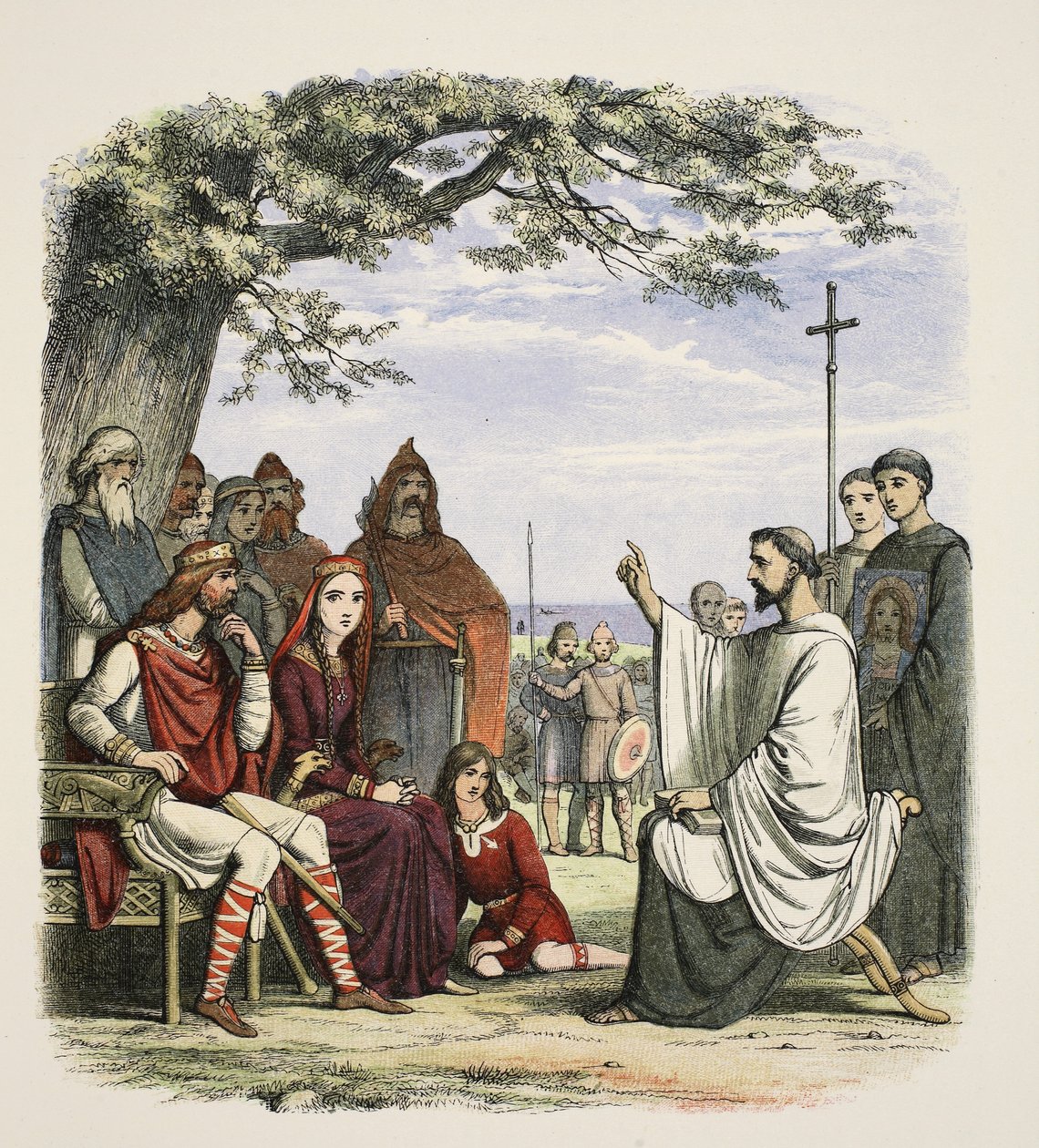 Agustín predicando ante el Rey Ethelberto, 597 d.C., de 