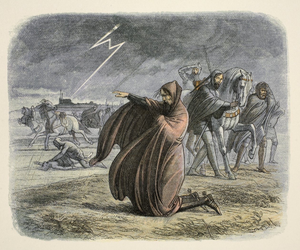 Eduardo III jura que hará la paz, de Una crónica de Inglaterra BC 55 a AD 1485, pub. Londres, 1863 de James William Edmund Doyle