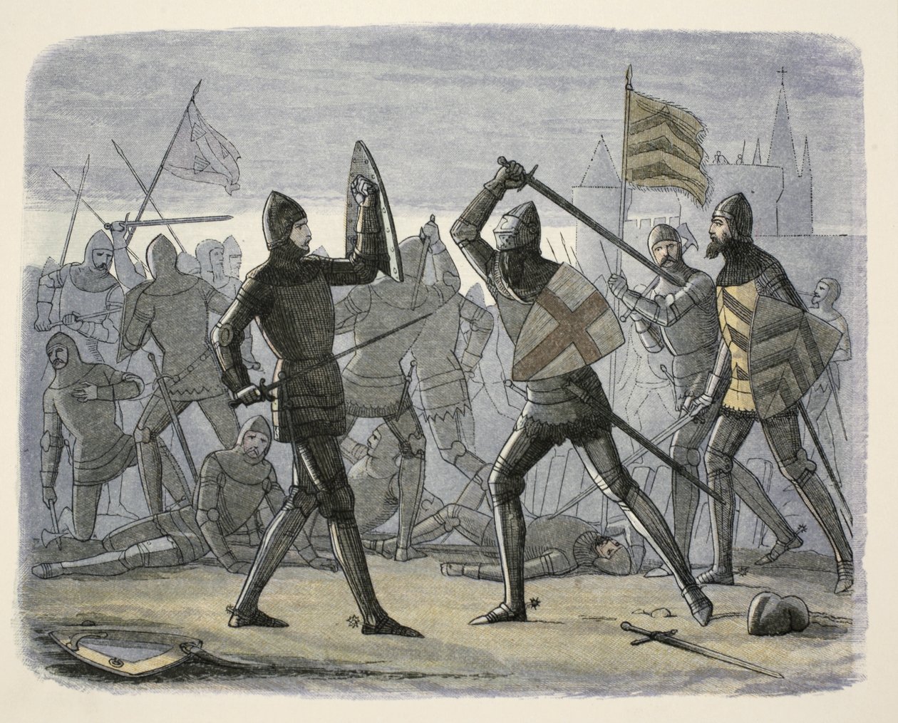 El alivio de Calais, de Una crónica de Inglaterra BC 55 a AD 1485, pub. Londres, 1863 de James William Edmund Doyle