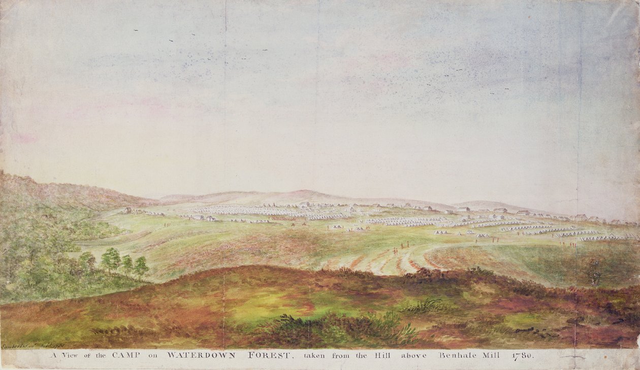Vista del campamento en Waterdown Forest, 1780 de James the Younger Lambert