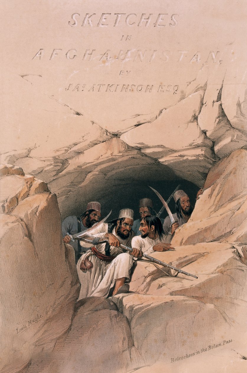 Beloochees en el Paso Bolan de James (after) Atkinson