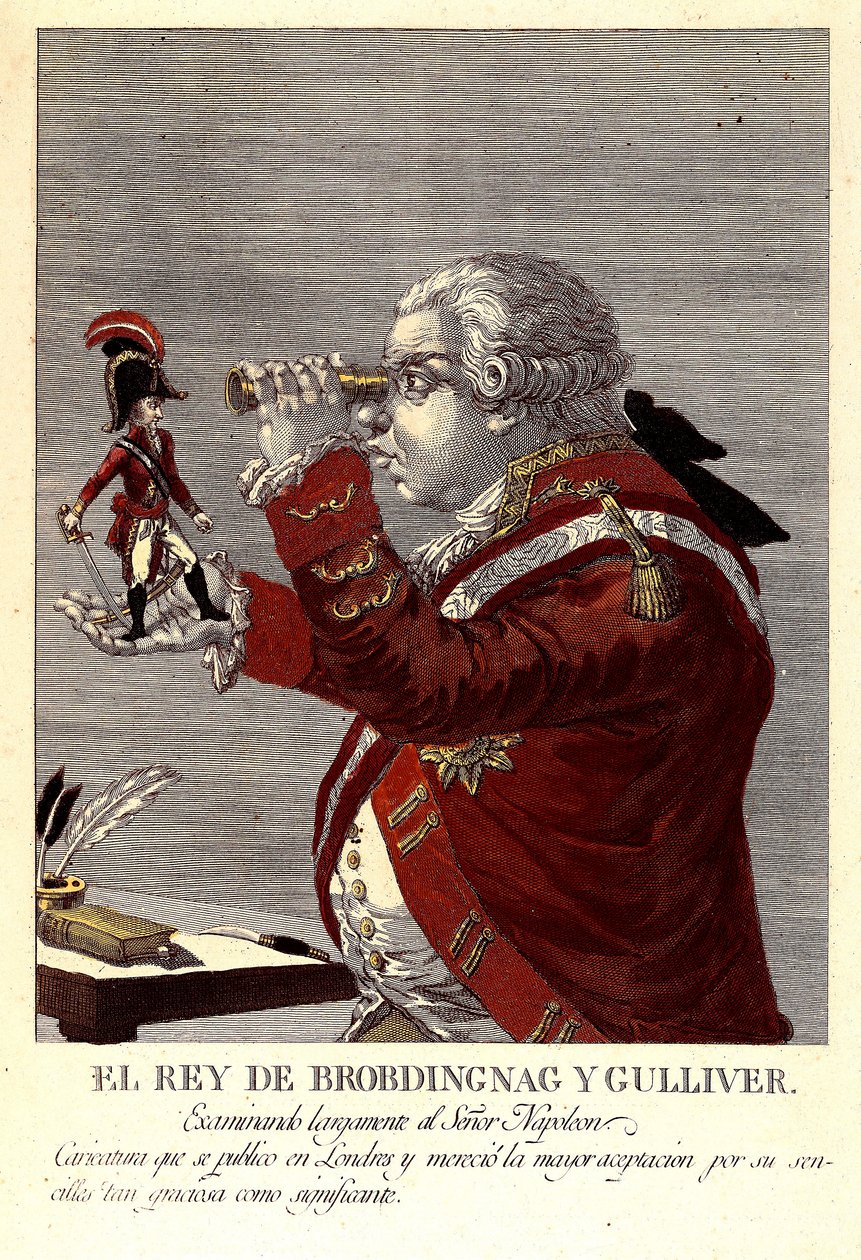 El Rey de Brobdingnag y Gulliver de James (after) Gillray