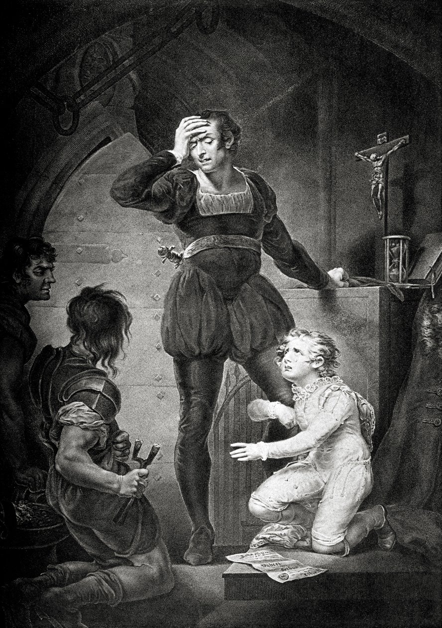 Rey Juan. Acto IV, escena I: Hubert con Arturo en la prisión de James (after) Northcote