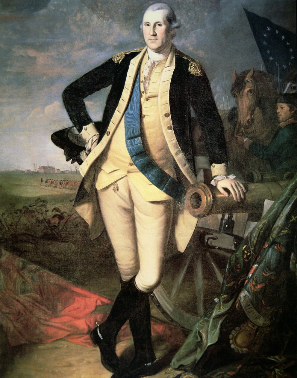 General George Washington en Yorktown, Virginia de James (after) Peale