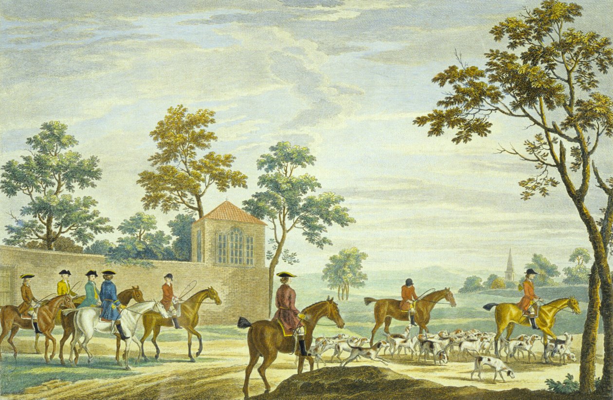 Saliendo por la mañana (grabado por P.C. Canot) de James (after) Seymour