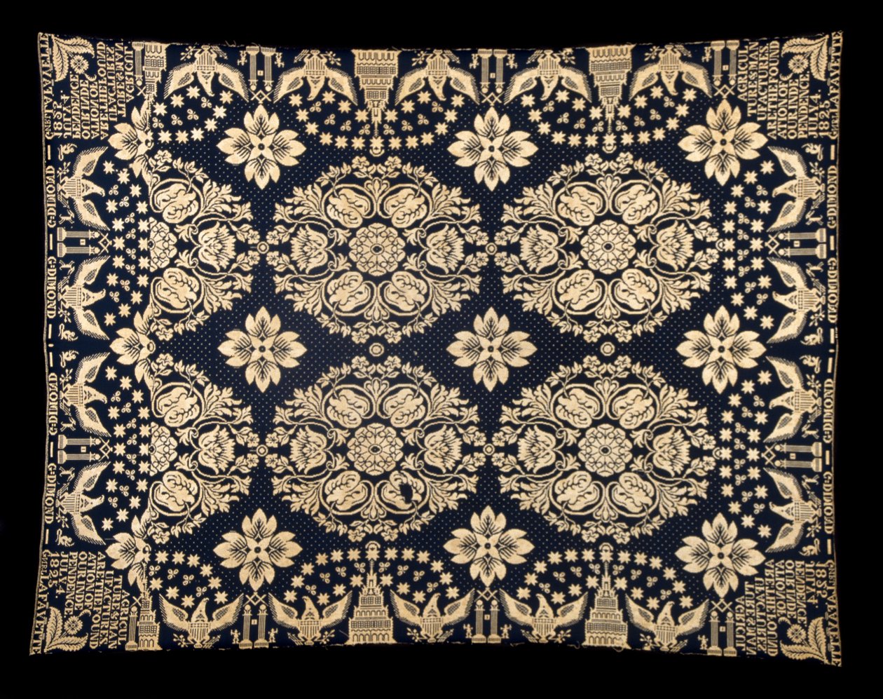 Cobertor de doble tela de Agricultura y Manufacturas, c. 1821-1828 (lana y algodón) de James (attr.to) Alexander