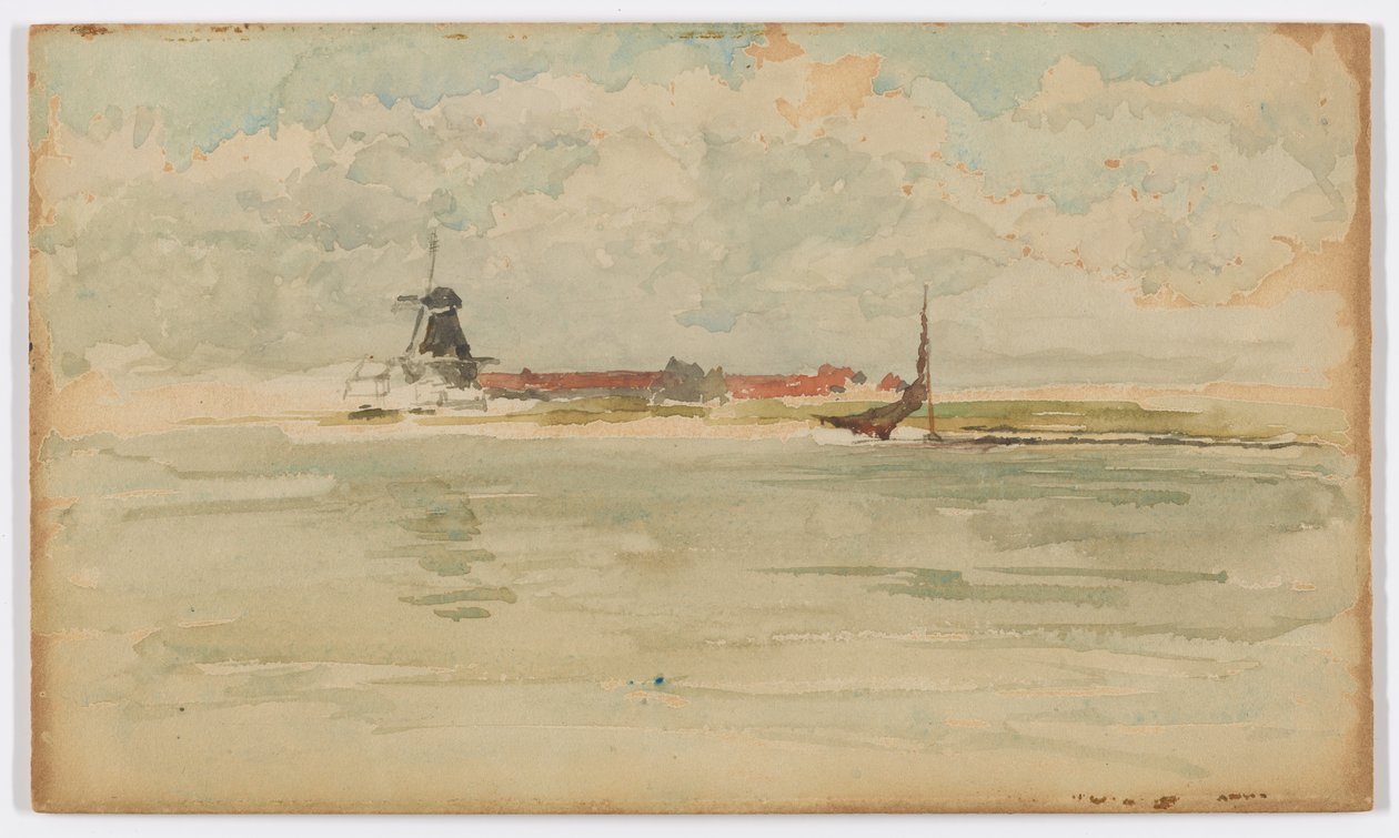 Una pequeña nota roja-Dordrecht de James Abbott McNeill Whistler