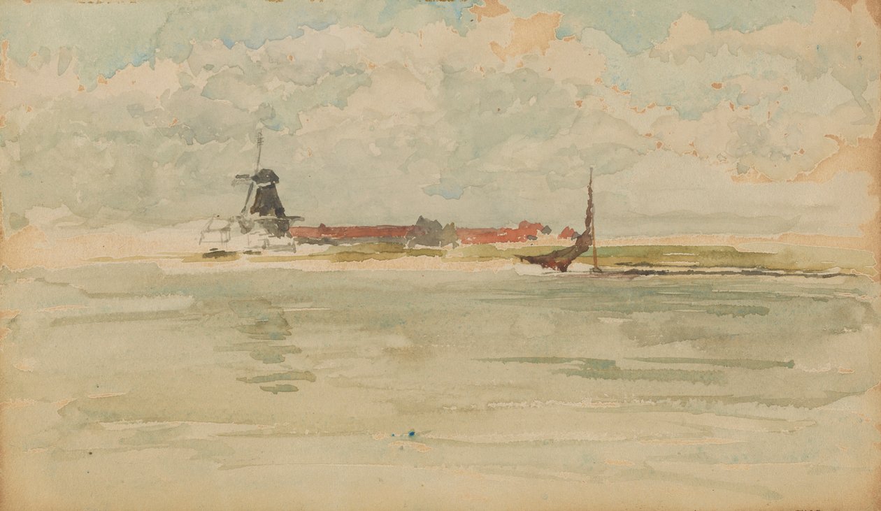 Una pequeña nota roja - Dordrecht de James Abbott McNeill Whistler