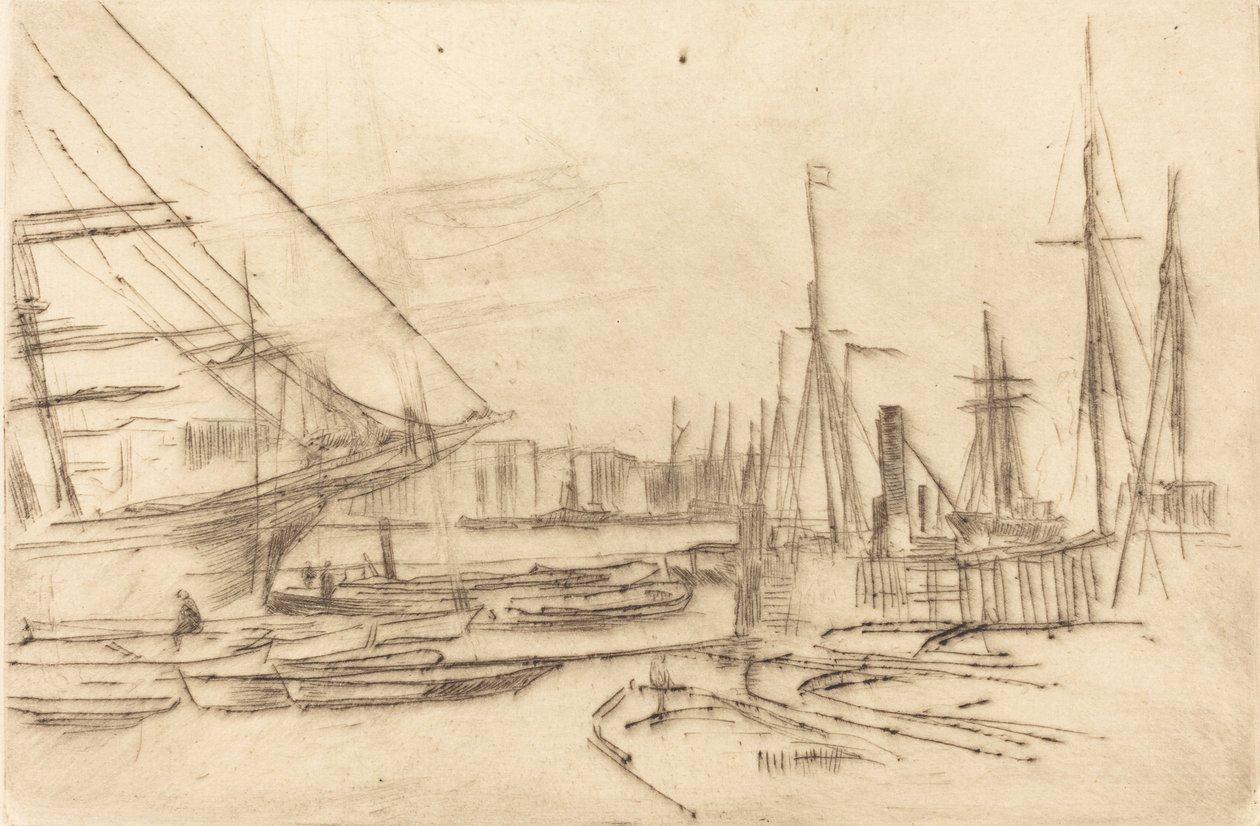 Un boceto de Billingsgate, 1878 de James Abbott McNeill Whistler