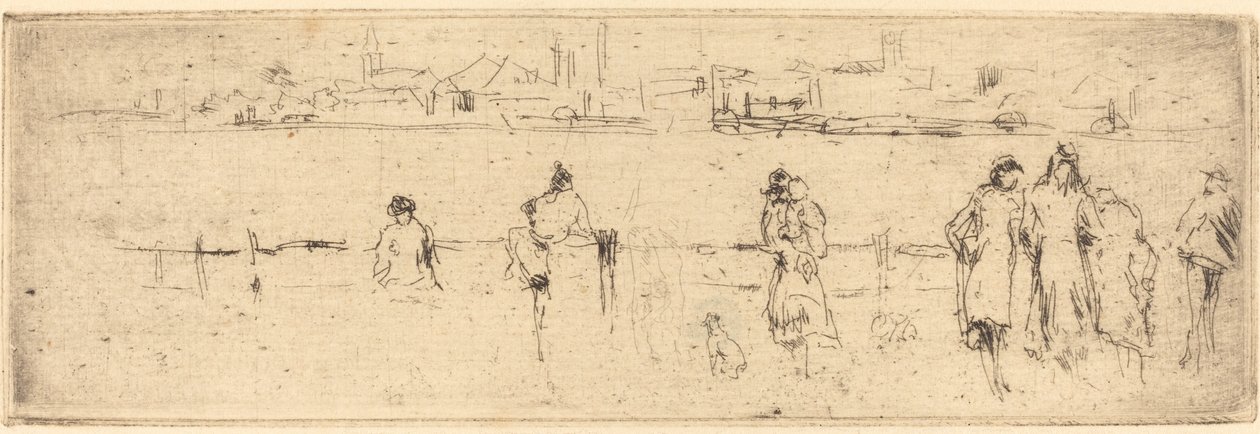 Un boceto en el malecón, c. 1884-1886 de James Abbott McNeill Whistler