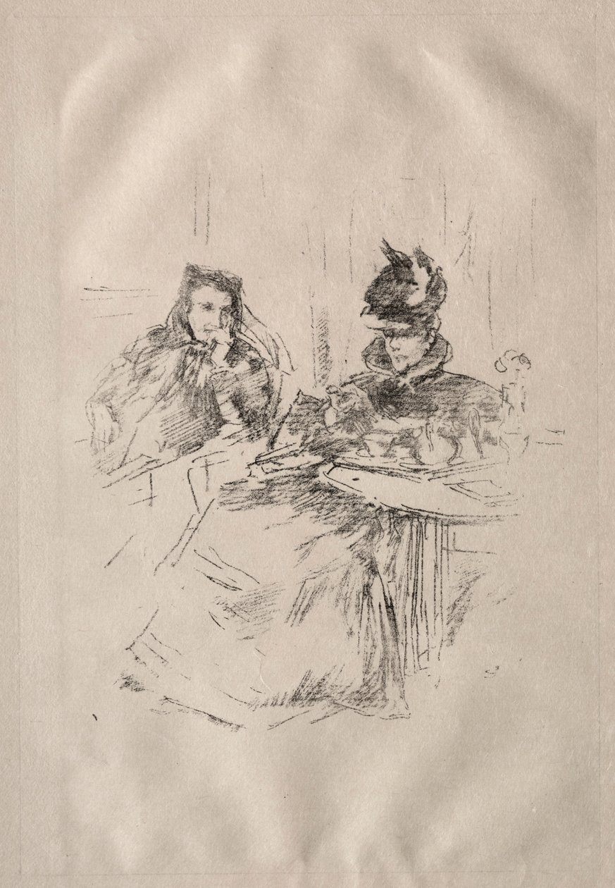 Té de la tarde, Sra. Phillips y Sra. Charles Whibley de James Abbott McNeill Whistler