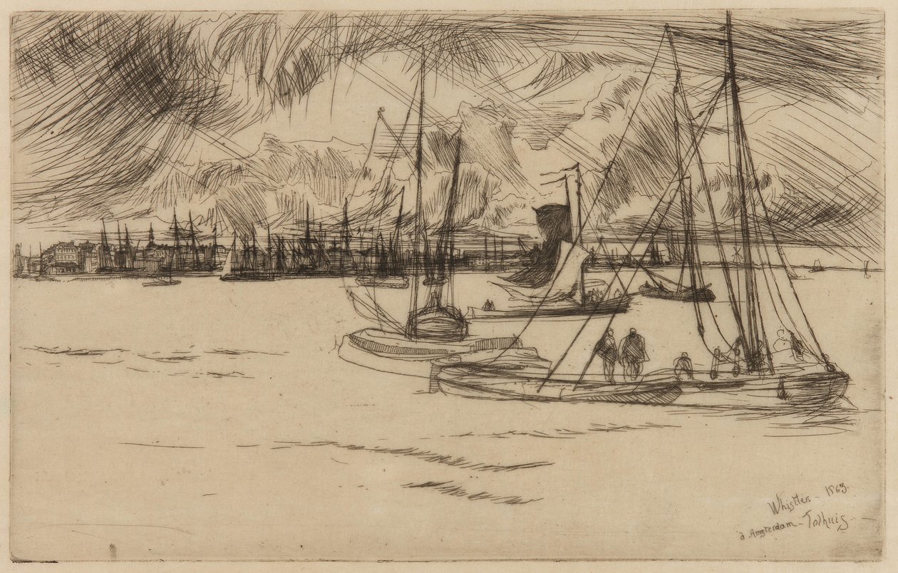 Ámsterdam, desde el Tolhuis de James Abbott McNeill Whistler