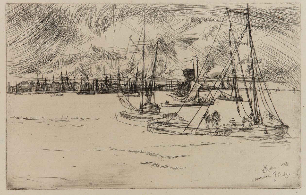 Ámsterdam, desde el Tolhuis de James Abbott McNeill Whistler