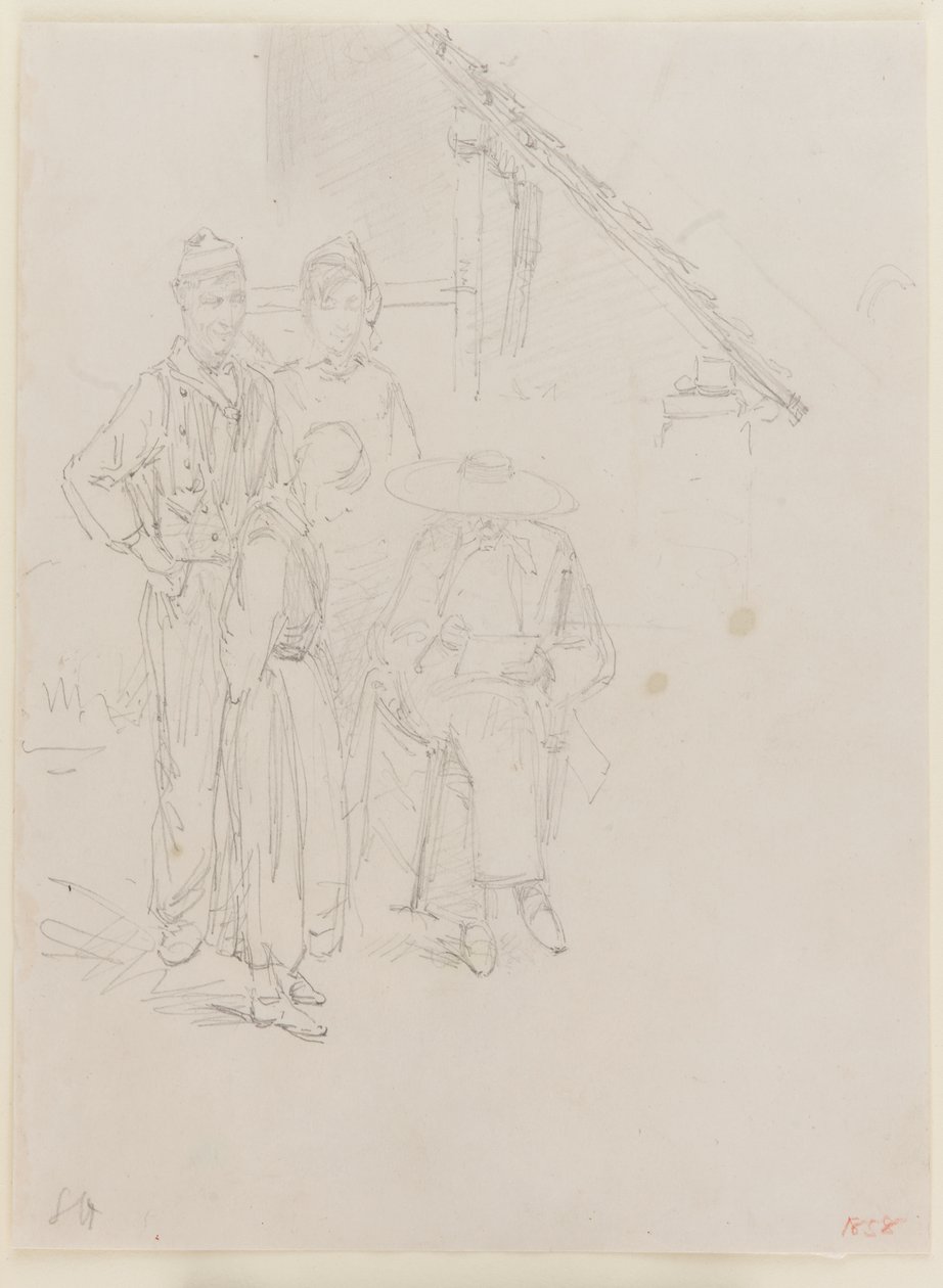 Un artista dibujando, 1858 de James Abbott McNeill Whistler
