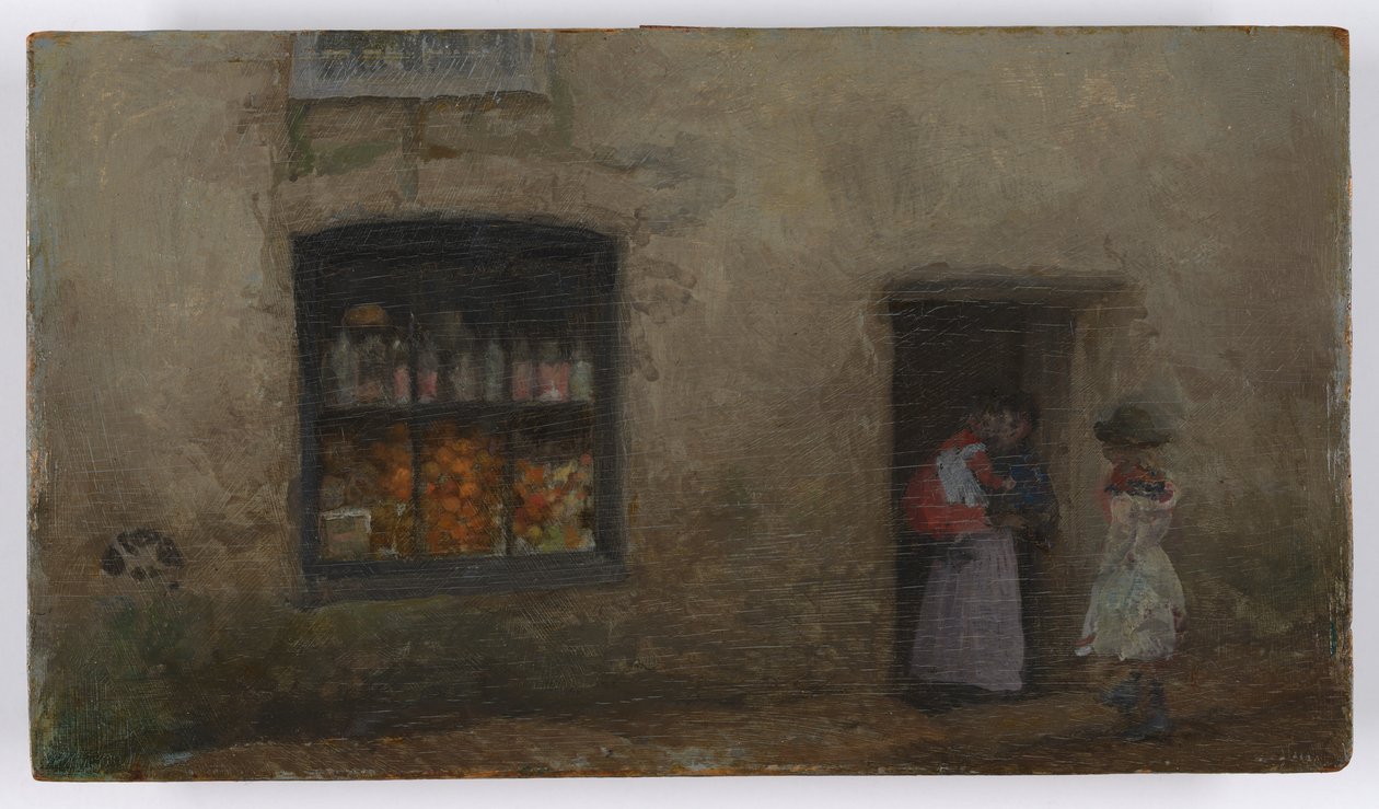 An Orange Note: Tienda de golosinas de James Abbott McNeill Whistler