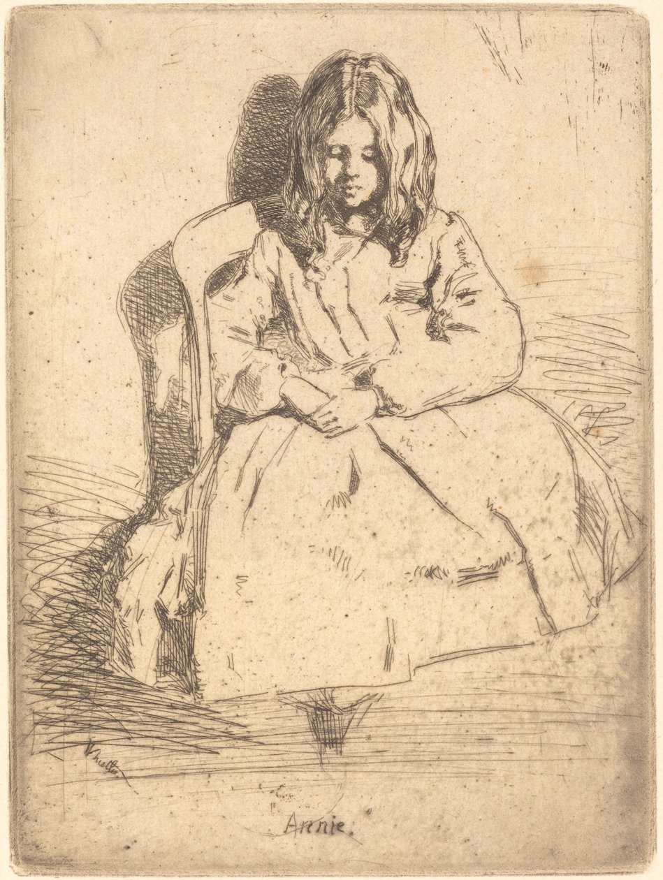Annie sentada de James Abbott McNeill Whistler