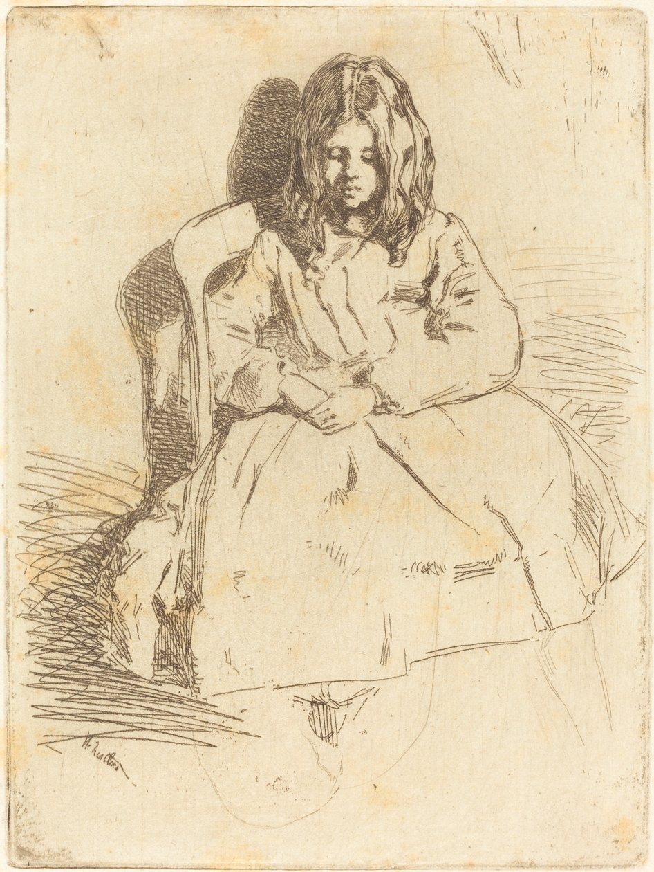 Annie Sentada, 1858 de James Abbott McNeill Whistler