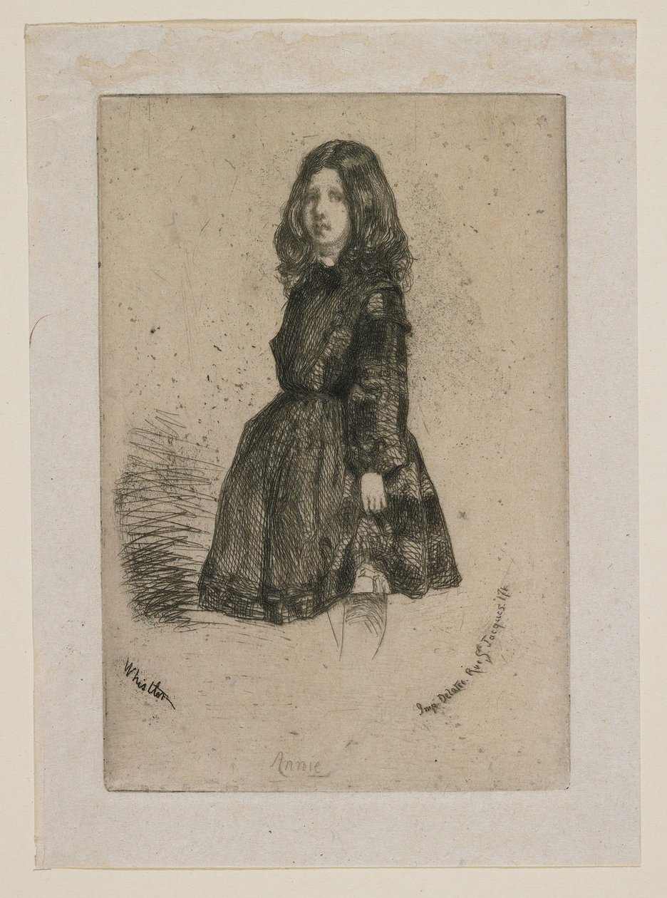 Annie, de Doce aguafuertes del natural de James Abbott McNeill Whistler