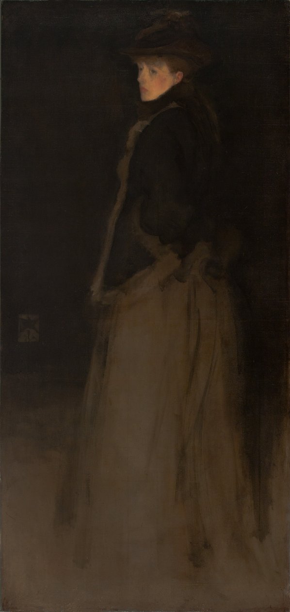 Arreglo en Negro y Marrón, la Chaqueta de Piel de James Abbott McNeill Whistler