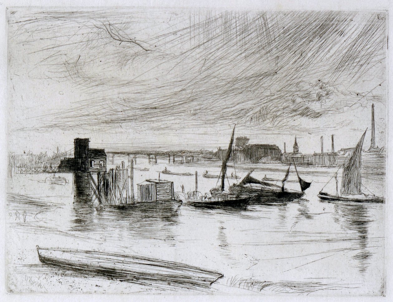 Amanecer en Battersea (Cadogan Pier) de James Abbott McNeill Whistler
