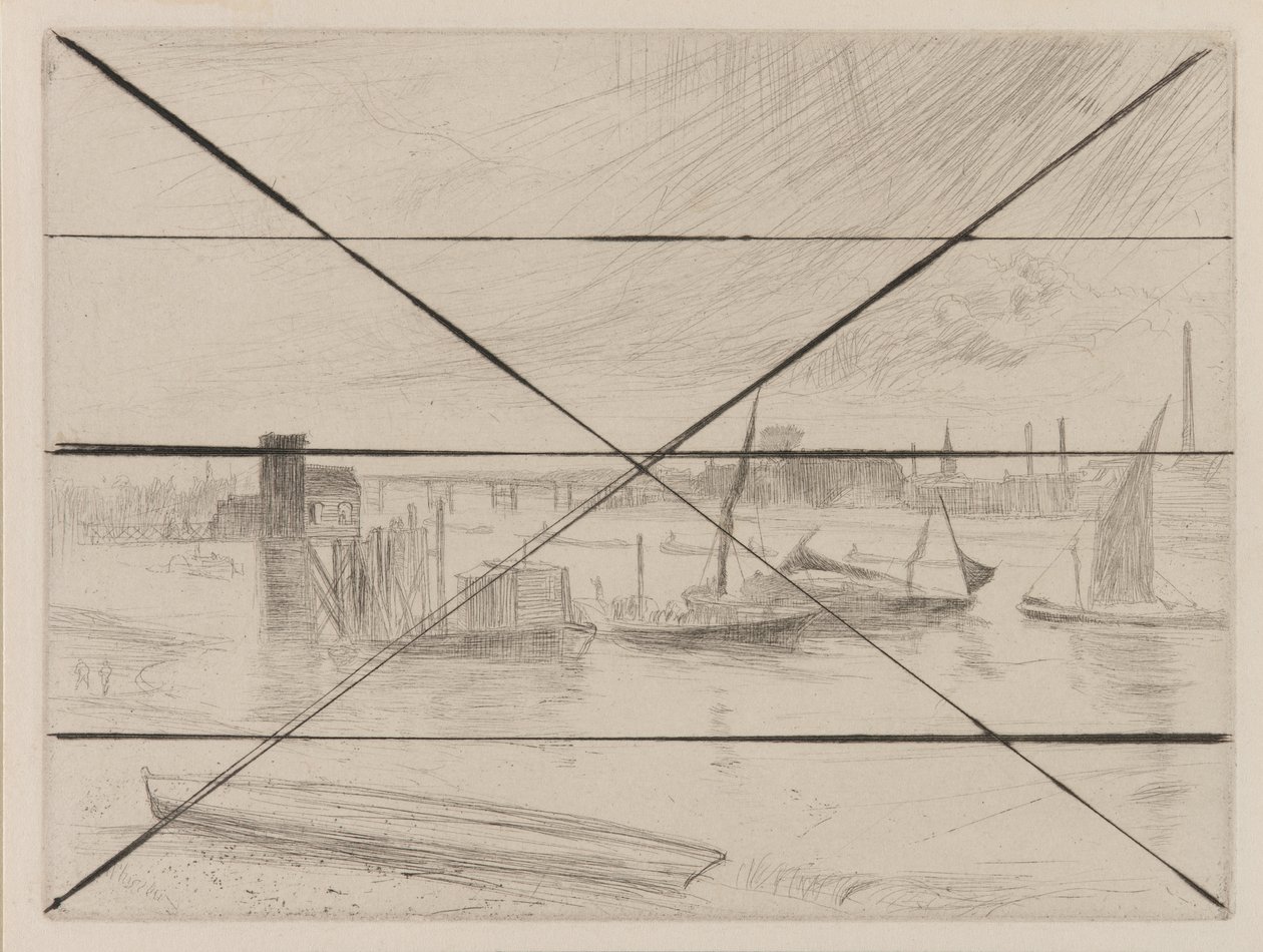 Amanecer en Battersea, Muelle Cadogan, 1861 de James Abbott McNeill Whistler