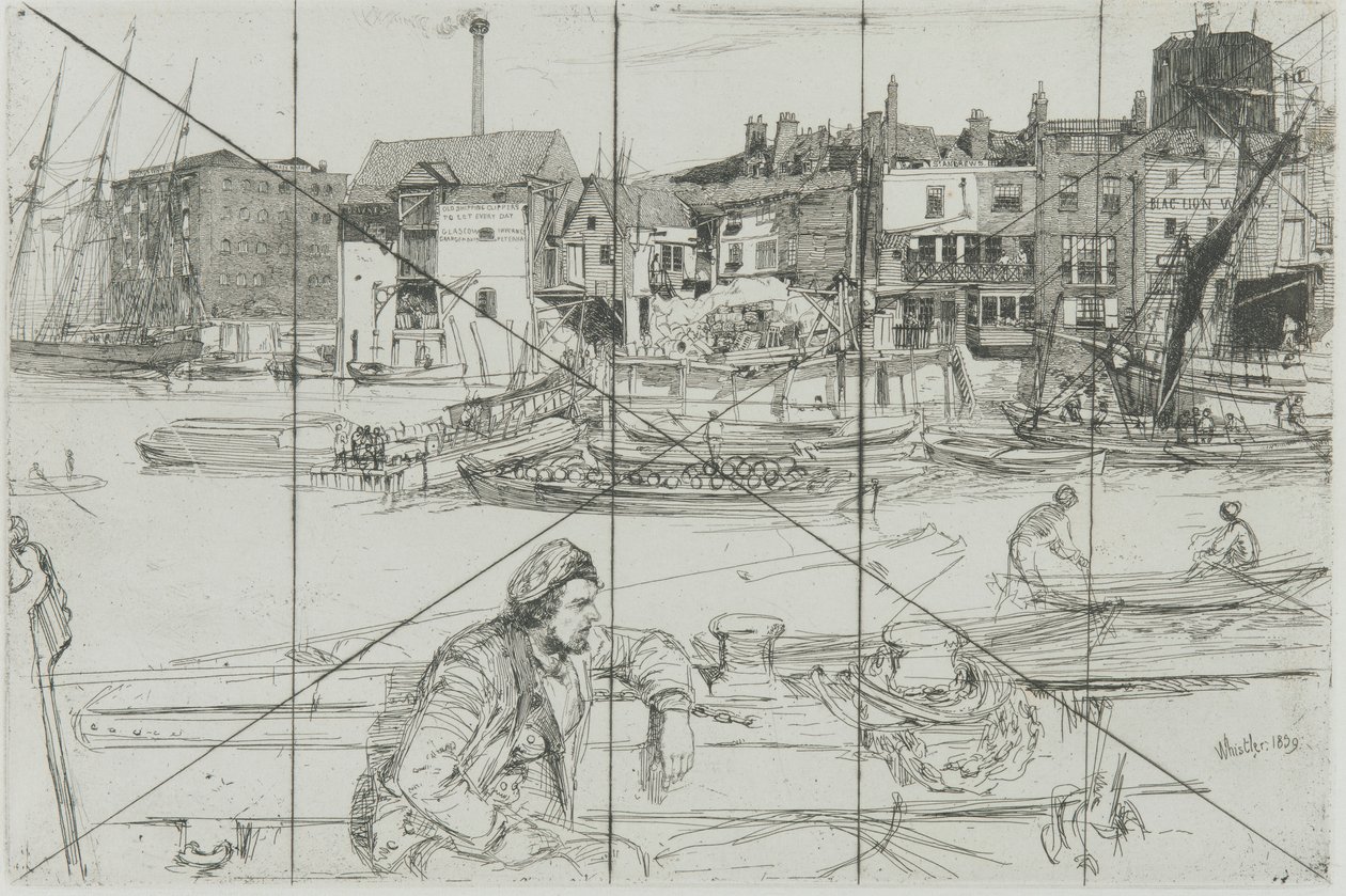 Muelle del León Negro, 1859 de James Abbott McNeill Whistler