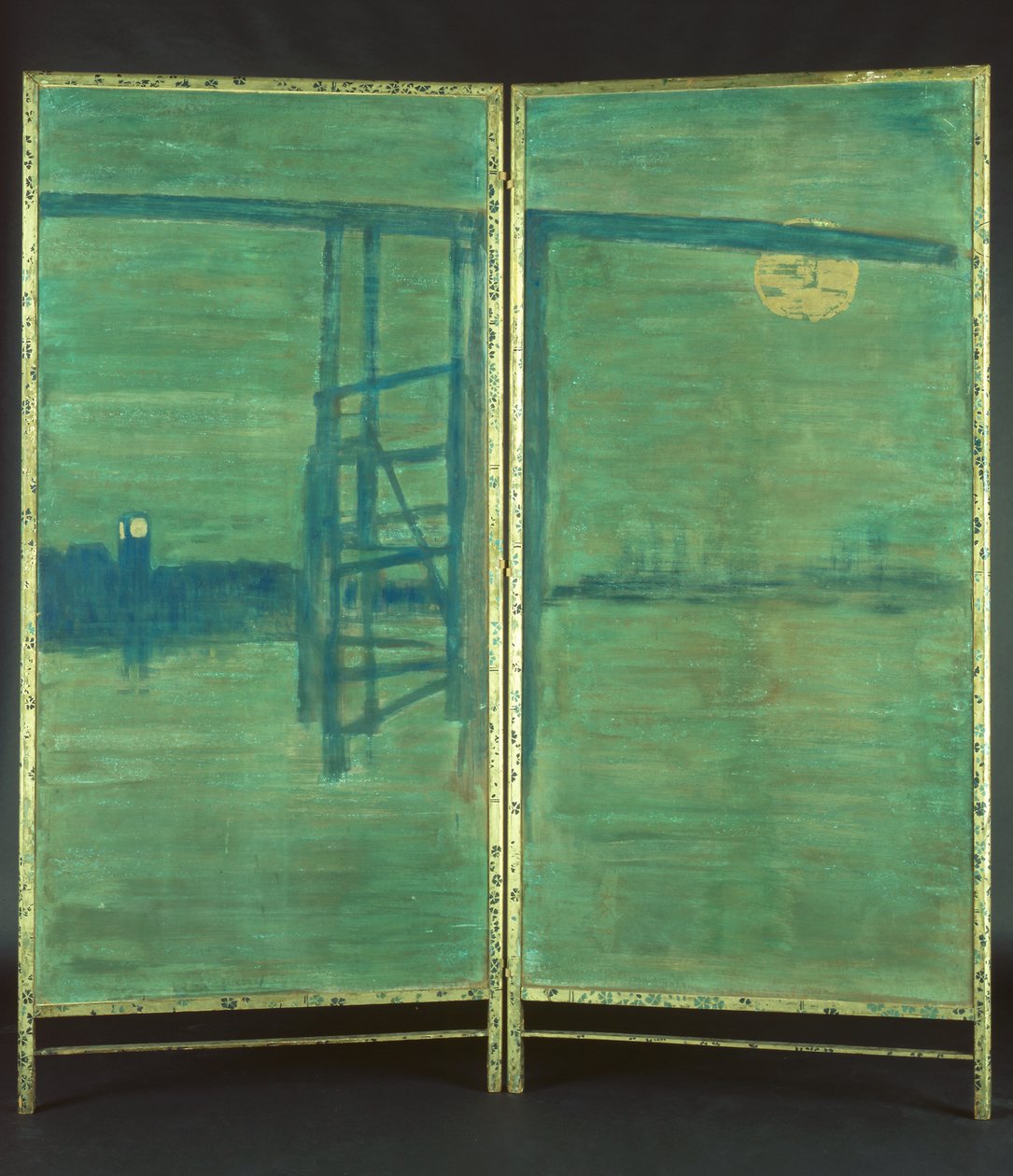 Azul y Plata: Pantalla, con el Puente Viejo de Battersea de James Abbott McNeill Whistler