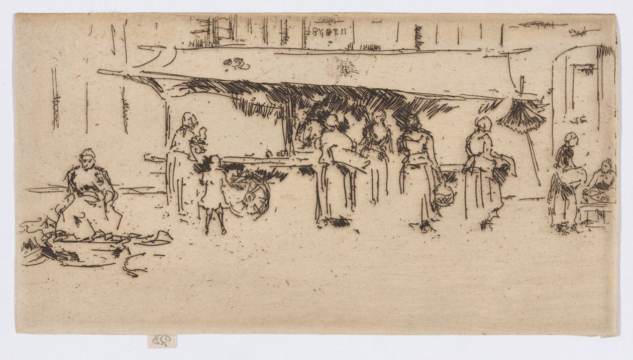 Cabina, Plaza del Mercado, Loches de James Abbott McNeill Whistler