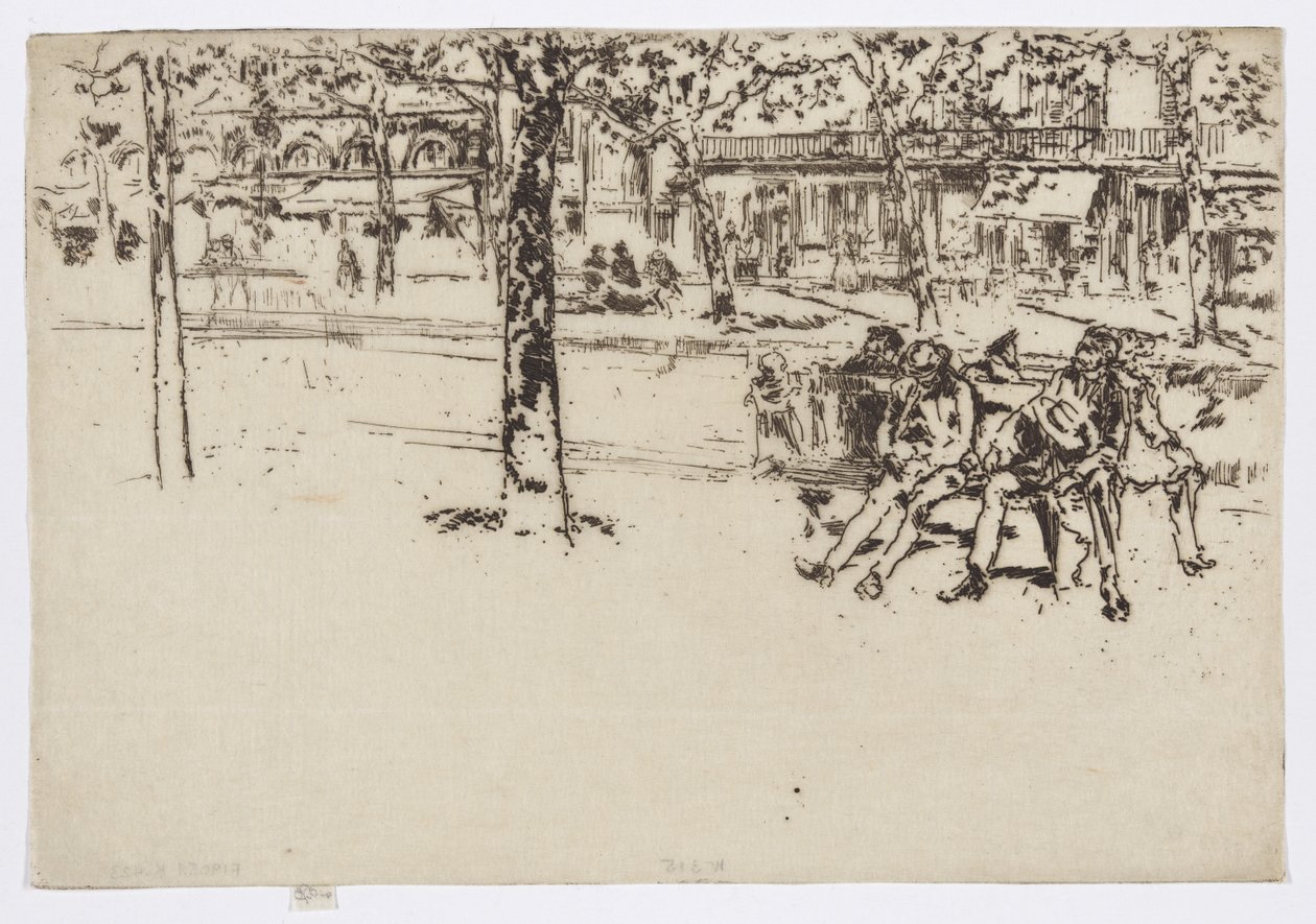 Boulevard Poissonière, París, c.1892-93 (aguafuerte; tinta sobre papel) de James Abbott McNeill Whistler