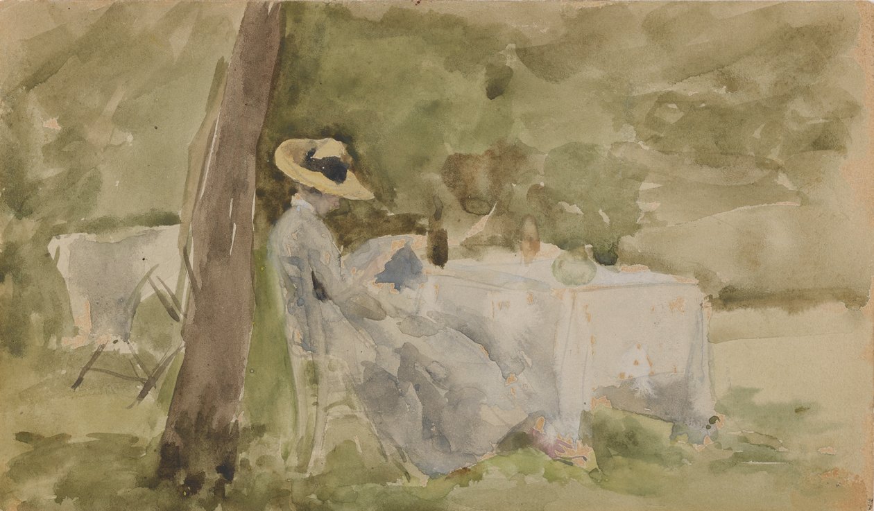 Desayuno en el jardín, 1885-1886 de James Abbott McNeill Whistler