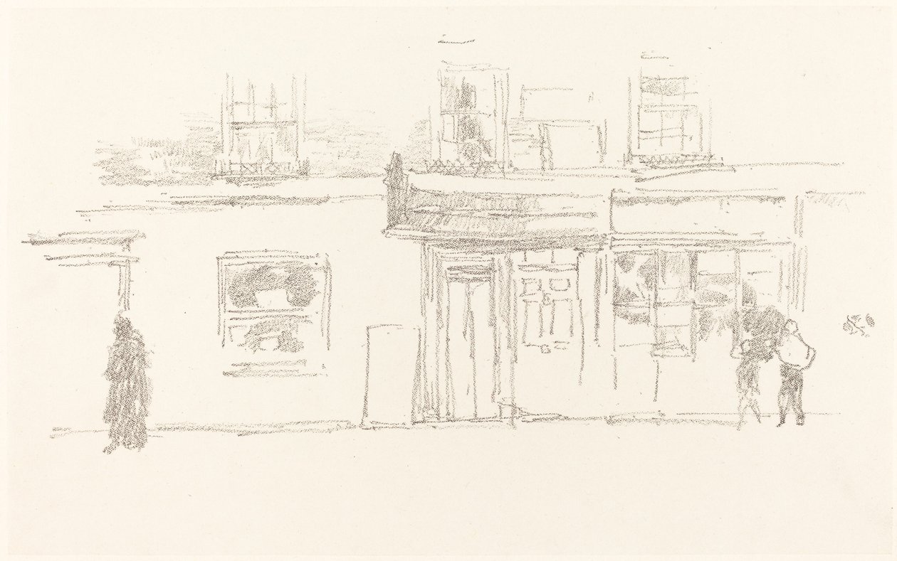 Tiendas de Chelsea, 1888 de James Abbott McNeill Whistler