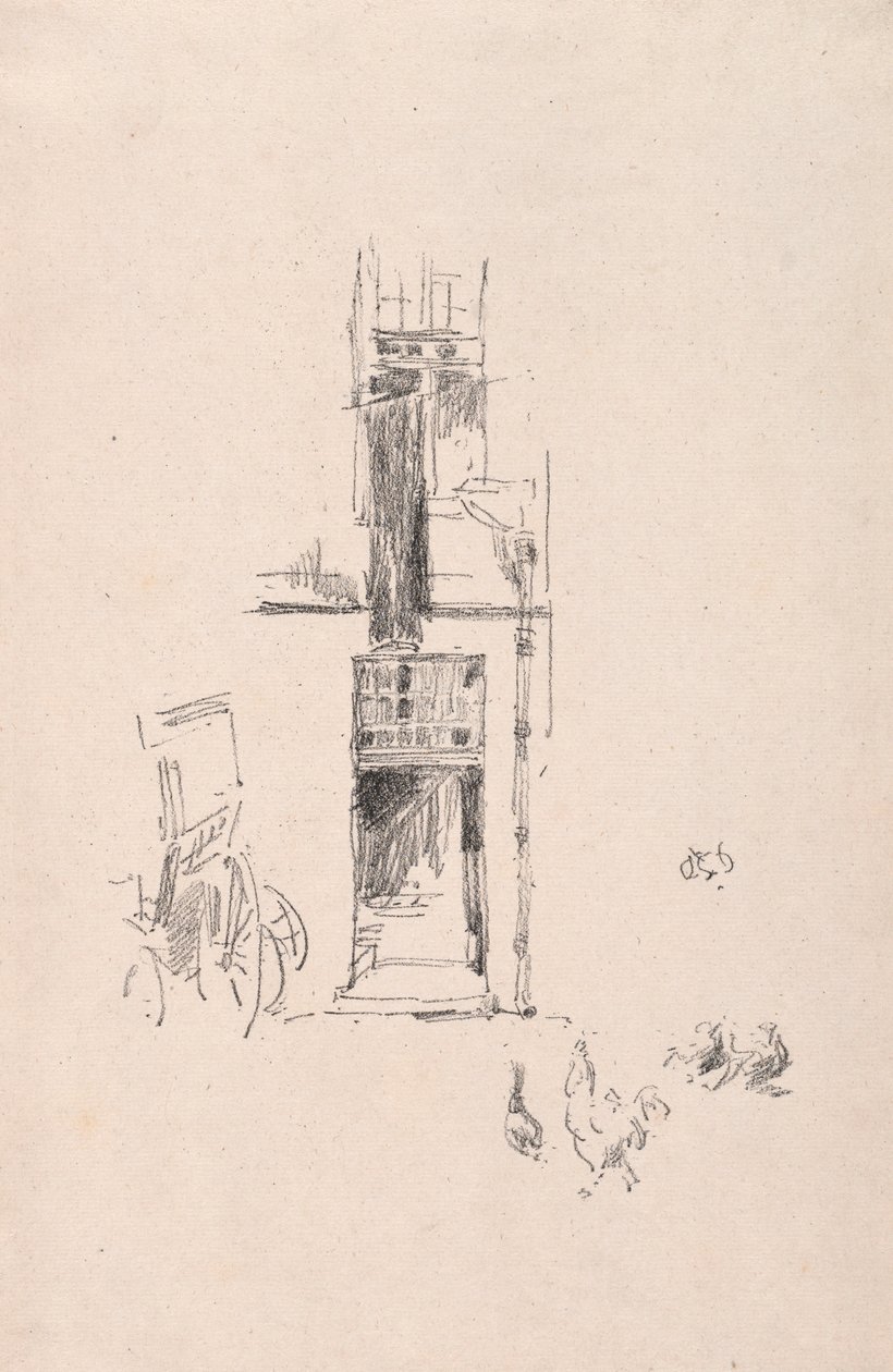 Gallos y gallinas, Hotel Colbert, 1891 de James Abbott McNeill Whistler