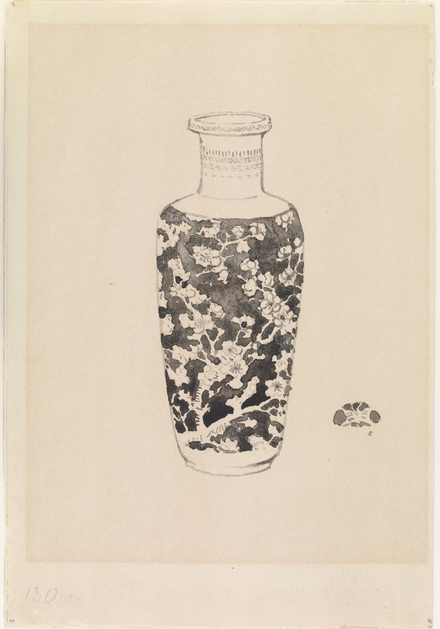 Jarrón cilíndrico con cuello grueso, 1876 de James Abbott McNeill Whistler