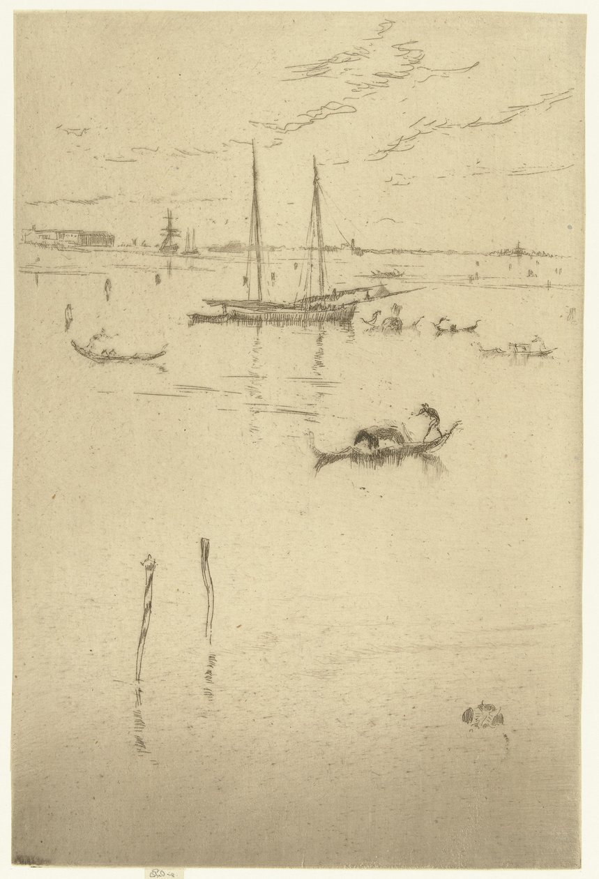 De kleine lagune
La pequeña laguna
Venecia: Doce grabados (título de la serie) de James Abbott McNeill Whistler