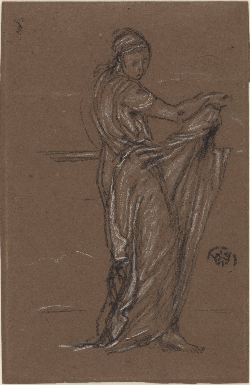 Figura femenina drapeada, 1870-1873 de James Abbott McNeill Whistler