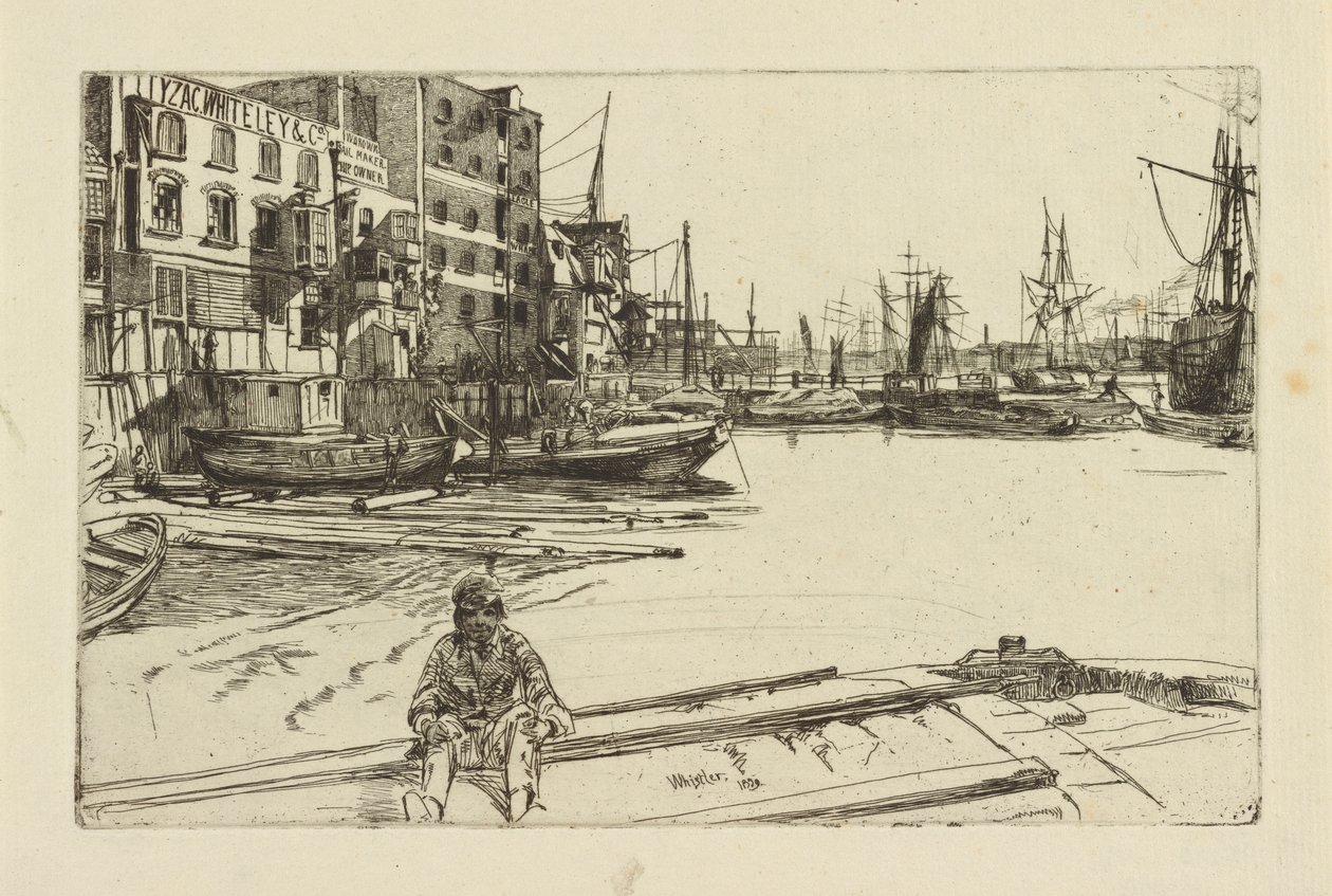 Muelle del Águila Tyzac Whiteley y Co., 1859 de James Abbott McNeill Whistler