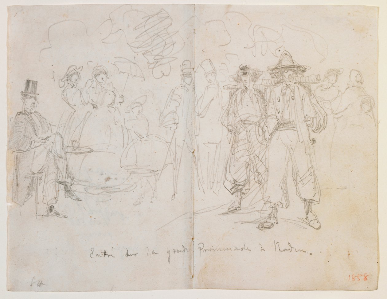Entrada en el Gran Paseo en Baden, 1858 de James Abbott McNeill Whistler
