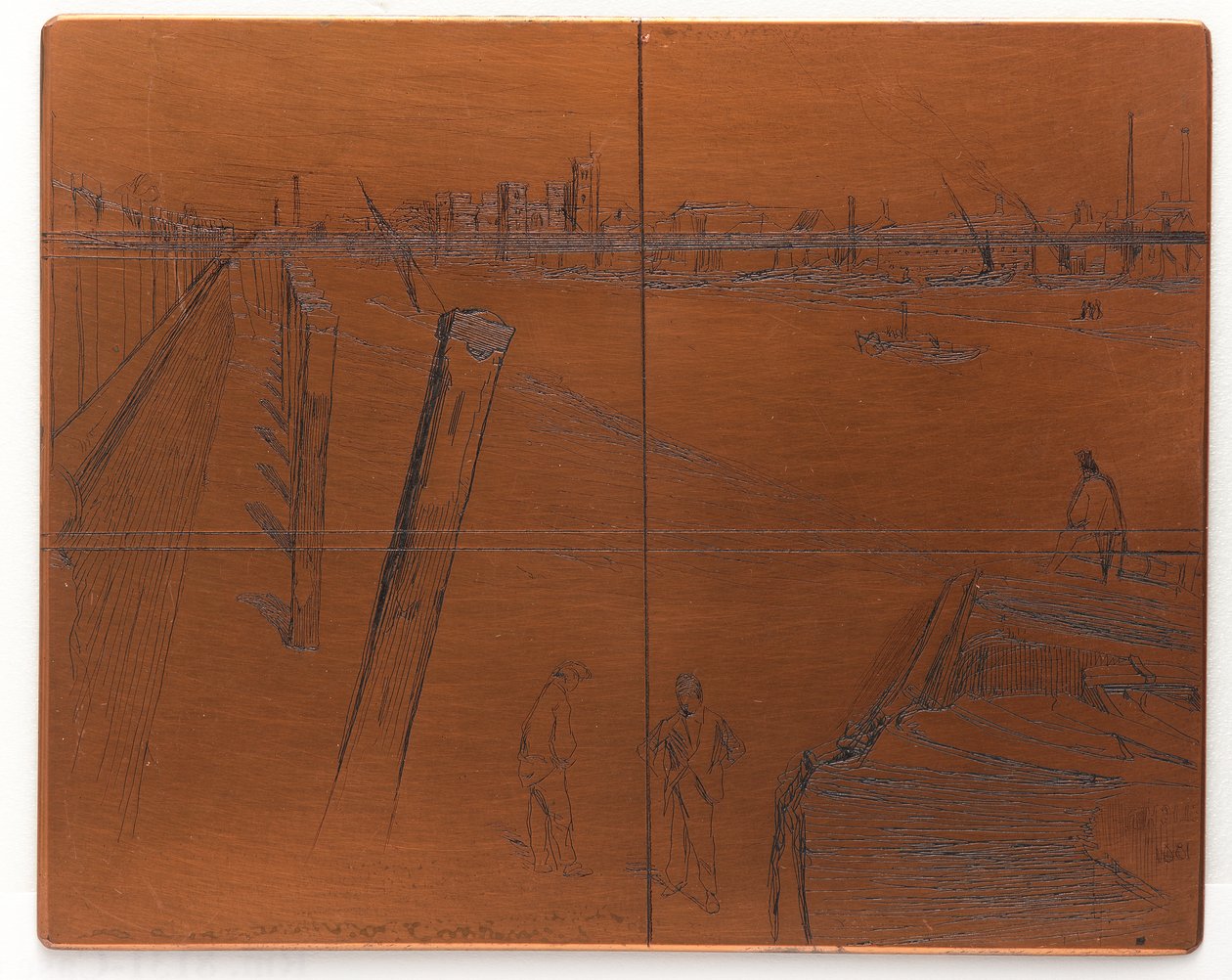 Placa de grabado: Millbank, 1861 de James Abbott McNeill Whistler