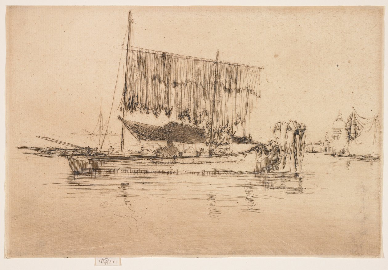 Barco pesquero de la segunda serie veneciana de James Abbott McNeill Whistler
