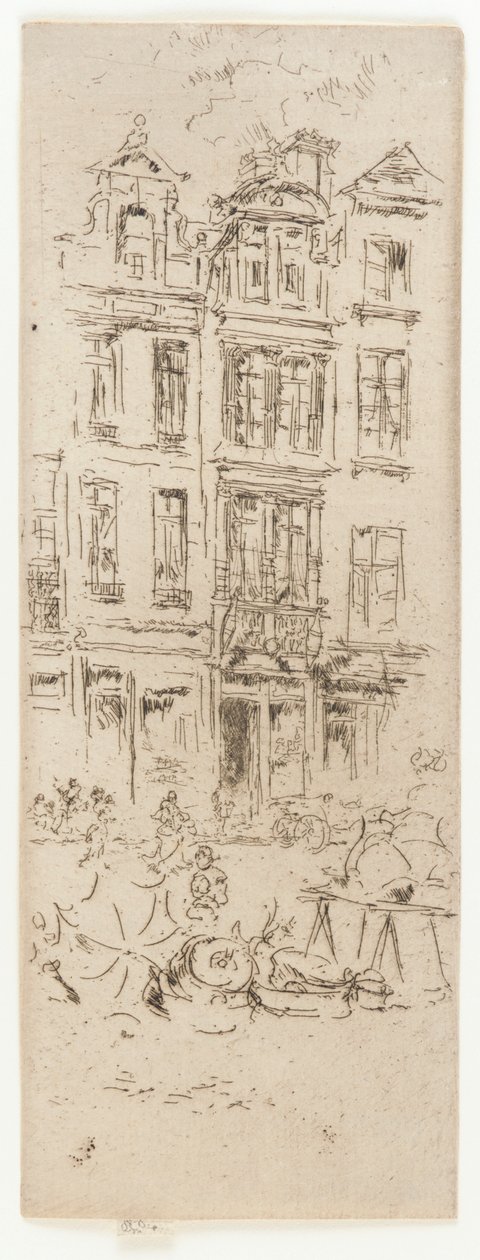 Mercado de flores, Bruselas, 1887 de James Abbott McNeill Whistler