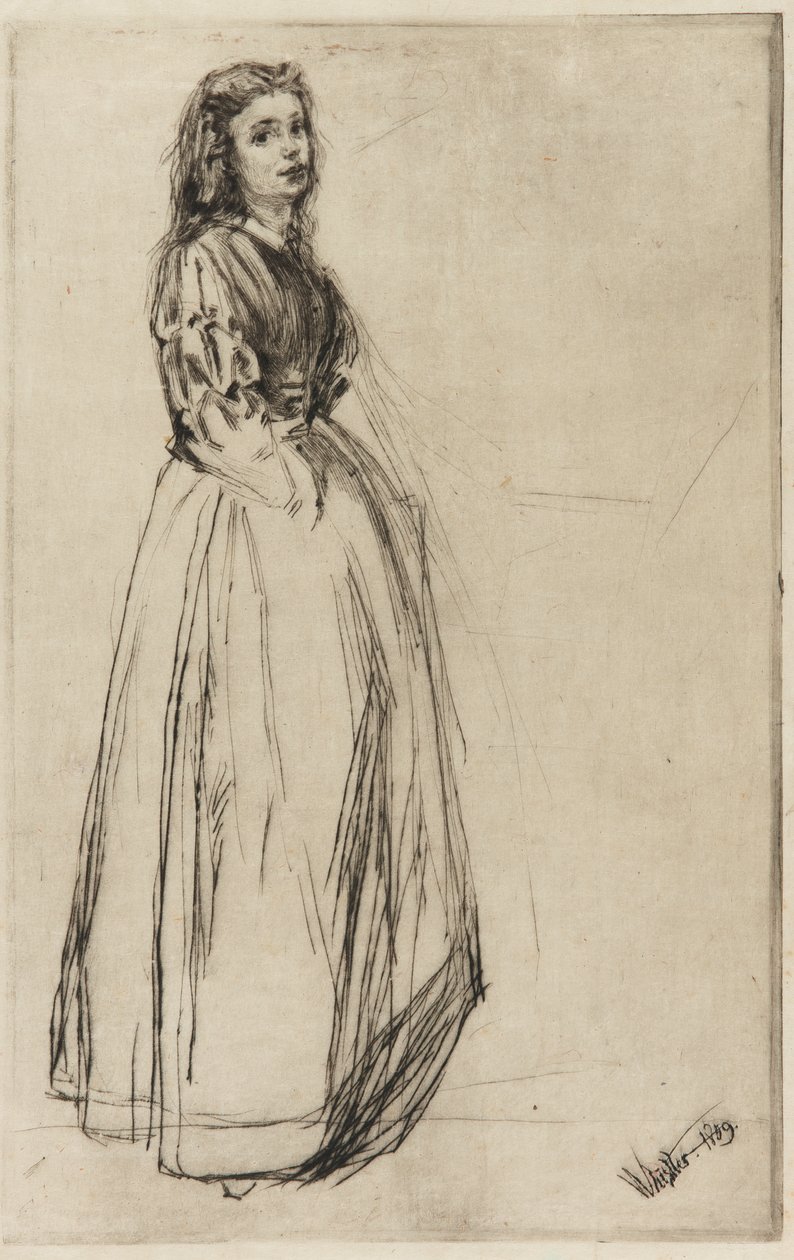 Fumette, de pie, 1859 de James Abbott McNeill Whistler