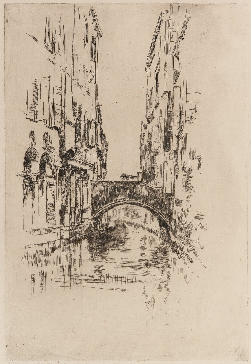 Góndola bajo un Puente, 1879-1880 de James Abbott McNeill Whistler